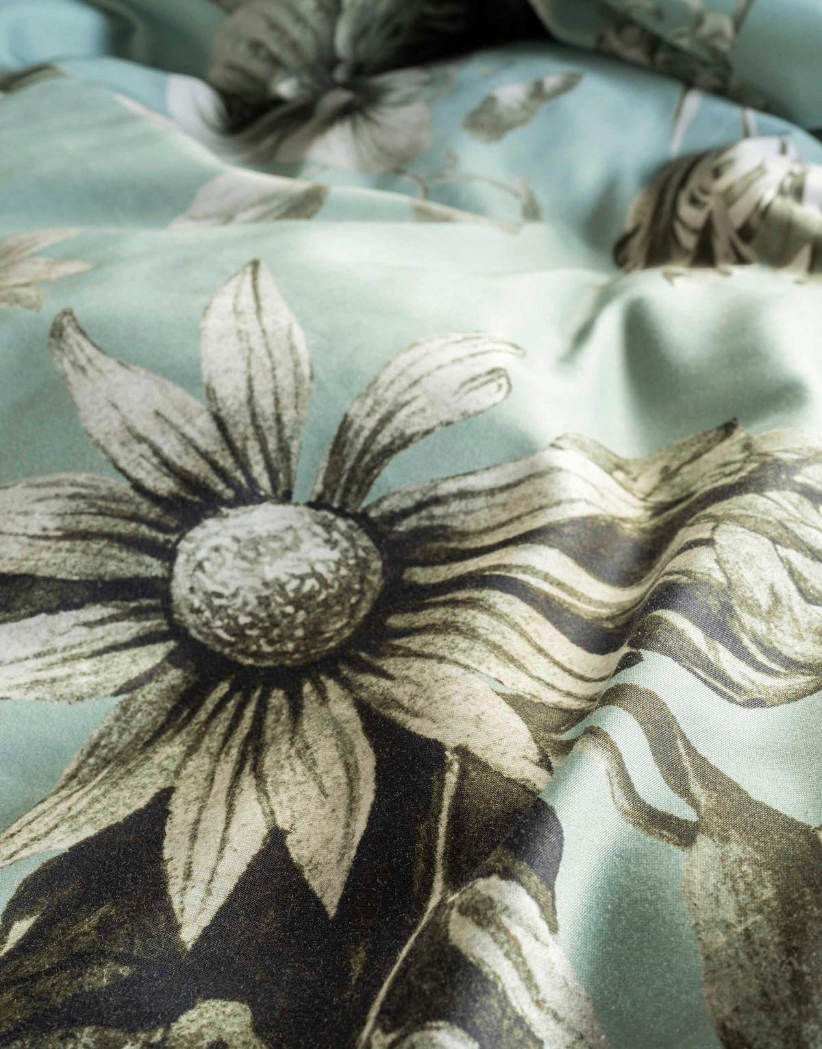 BETTWÄSCHE 2-teilig Florean Satin 135/200 cm  - Petrol, KONVENTIONELL, Textil (135/200cm) - Essenza
