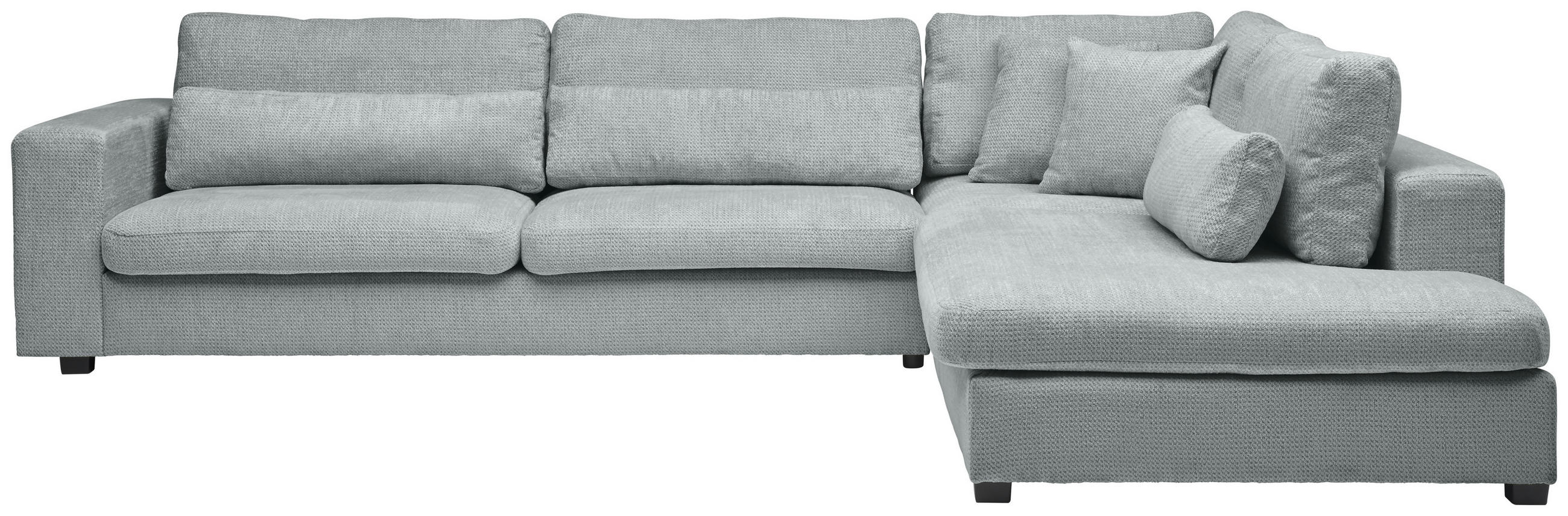ECKSOFA in Chenille Grau  - Schwarz/Grau, Konventionell, Kunststoff/Textil (314/250cm) - Carryhome