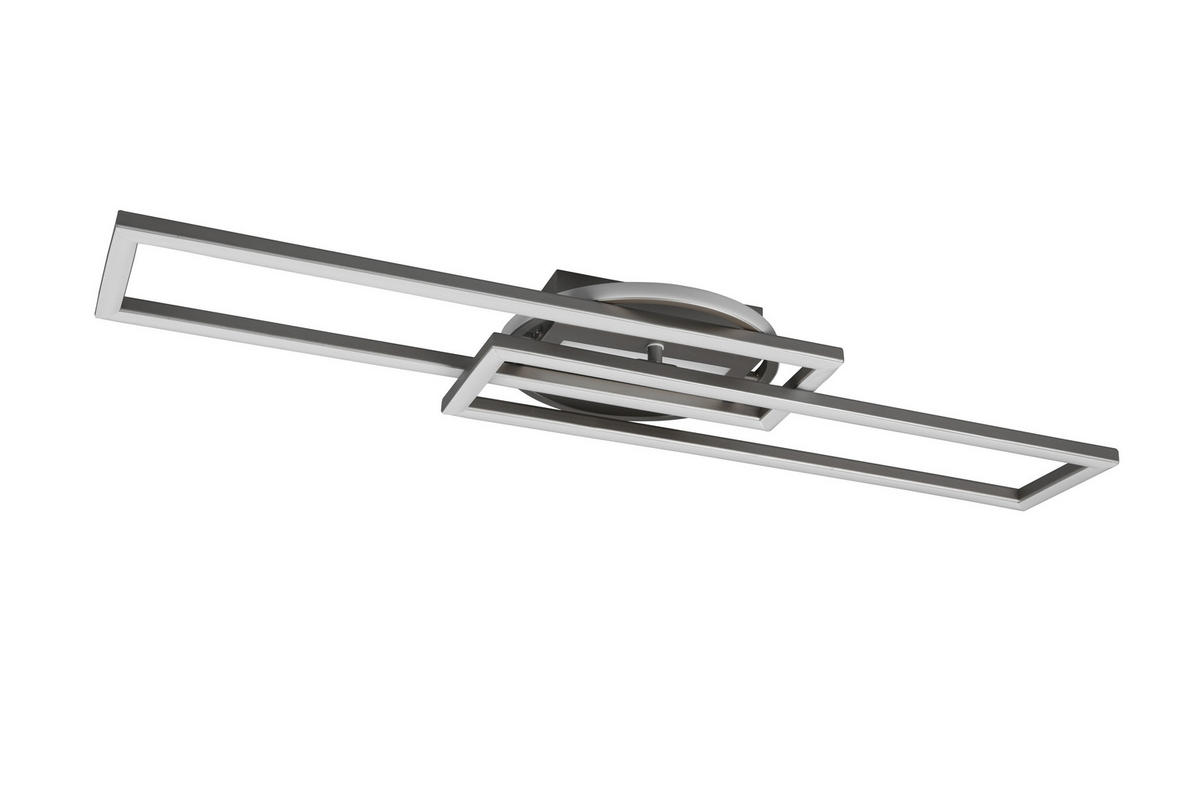 LED-DECKENLEUCHTE Twister 90/24,5/8,5 cm   - Nickelfarben, Basics, Metall (90/24,5/8,5cm)