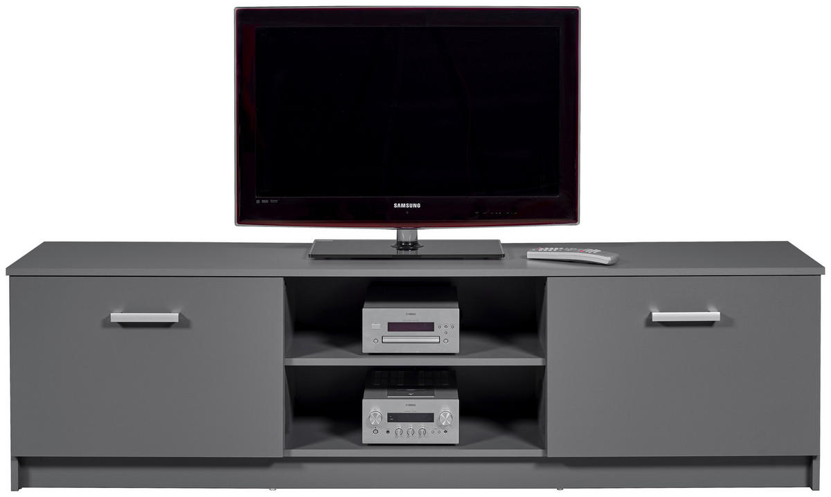 TV-ELEMENT - Graphitfarben/Silbereichenfarben, Basics, Holzwerkstoff/Metall (180/50,8/40cm) - MID.YOU