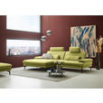 ECKSOFA  in Chenille, Flachgewebe Hellgrün  180/284 cm  - Schwarz/Hellgrün, Design, Textil/Metall (180/284cm) - Dieter Knoll
