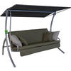 HOLLYWOODSCHAUKEL 210/160/145 cm  - Dunkelgrau/Anthrazit, Basics, Kunststoff/Textil (210/160/145cm) - Boxxx