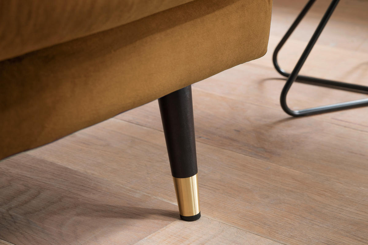 ECKSOFA Eckteil  ROSSANA-2S.REC Senfgelb  - Senfgelb, MODERN, Holz/Textil (258/160cm) - MID.YOU