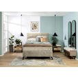 BOXSPRINGBETT 140/200 cm  in Hellbraun  - Hellbraun/Schwarz, Design, Textil/Metall (140/200cm) - Esposa
