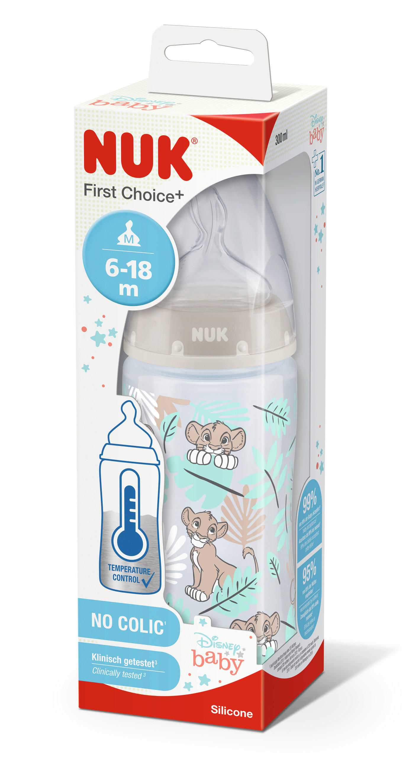 BABYFLASCHE Disney Classic 300 ml - Beige/Mintgrün, Basics, Kunststoff (6,6/6,6/23,5cm) - NUK