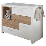 KOMMODE  in 120,1/94,6/38 cm  - Eichefarben/Alufarben, KONVENTIONELL, Holzwerkstoff/Metall (120,1/94,6/38cm) - Xora