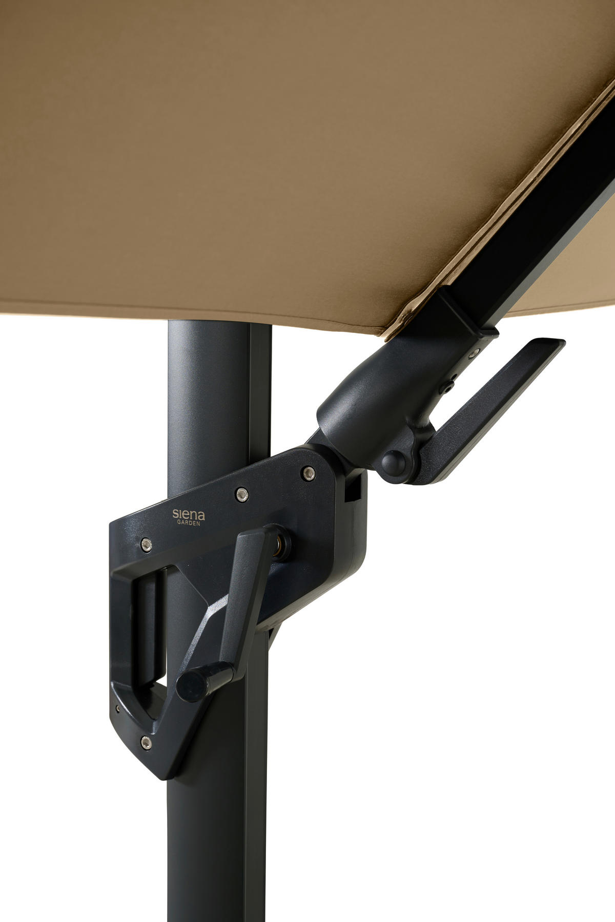 AMPELSCHIRM 300 cm Taupe  - Taupe/Anthrazit, MODERN, Textil/Metall (300/300cm) - Siena Garden