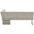 ECKBANK 213/155 cm  in Beige  - Beige/Schwarz, Design, Textil/Metall (213/155cm) - Novel