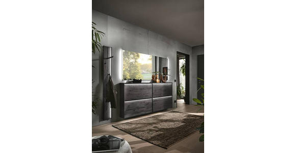 HÄNGESCHUHSCHRANK 98/88/20 cm - Anthrazit/Schwarz, Design, Holz/Metall (98/88/20cm) - Johann Jakob
