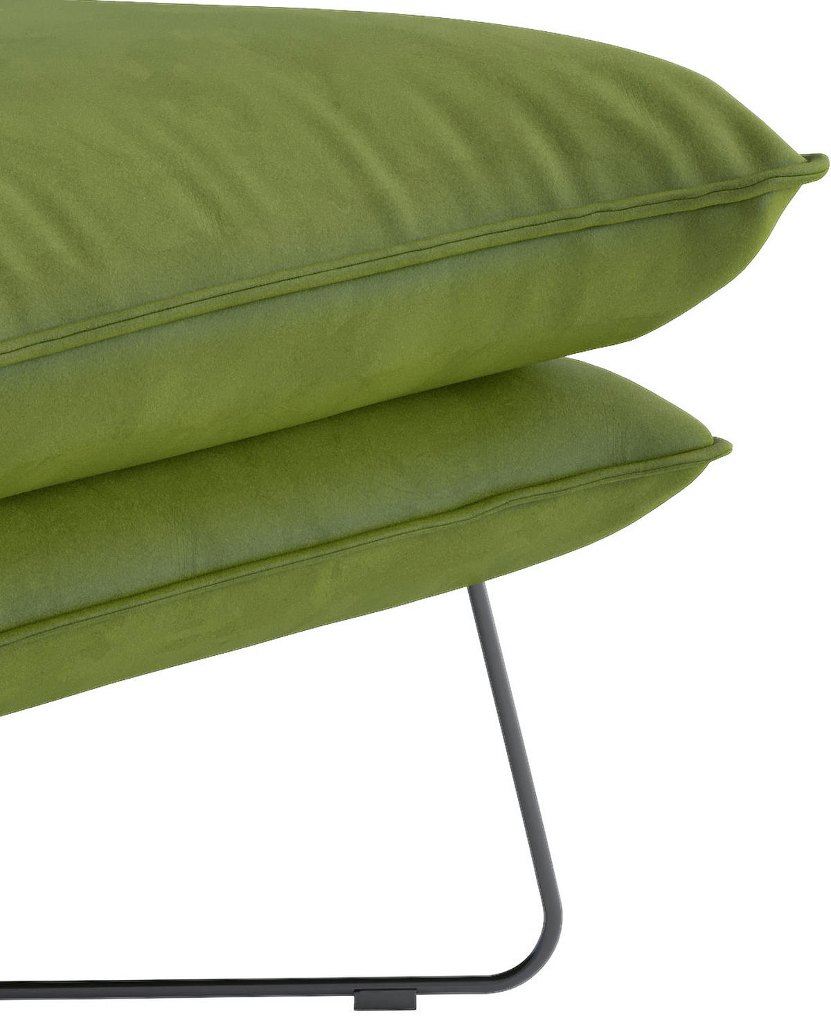 SESSEL in Flachgewebe Grün  - Schwarz/Grün, Design, Textil/Metall (72/84/90cm) - Livetastic