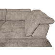WOHNLANDSCHAFT Beige Struktur  - Beige/Schwarz, KONVENTIONELL, Textil/Metall (188/357/253cm) - Carryhome