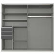 SCHWEBETÜRENSCHRANK  in Grau, Eiche Artisan  - Eiche Artisan/Grau, KONVENTIONELL, Glas/Holzwerkstoff (180/198/65cm) - Carryhome