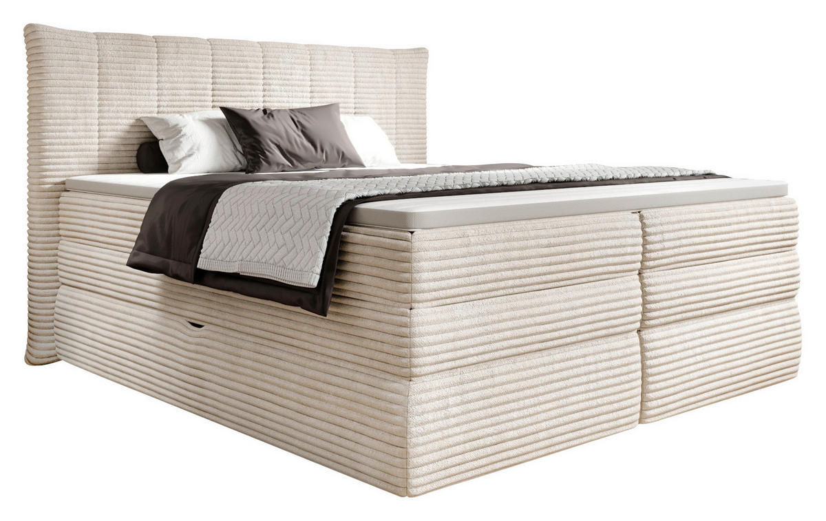 BOXSPRINGOVÁ POSTEĽ, 180/200 cm,  - čierna, Modern, textil/plast (180/200cm) - Esposa