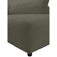 ECKSOFA  in Chenille Olivgrün  307/224 cm  - Schwarz/Olivgrün, KONVENTIONELL, Kunststoff/Textil (307/224cm) - Hom`in