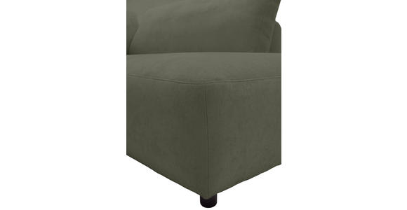ECKSOFA  in Chenille Olivgrün  307/224 cm  - Schwarz/Olivgrün, KONVENTIONELL, Kunststoff/Textil (307/224cm) - Hom`in