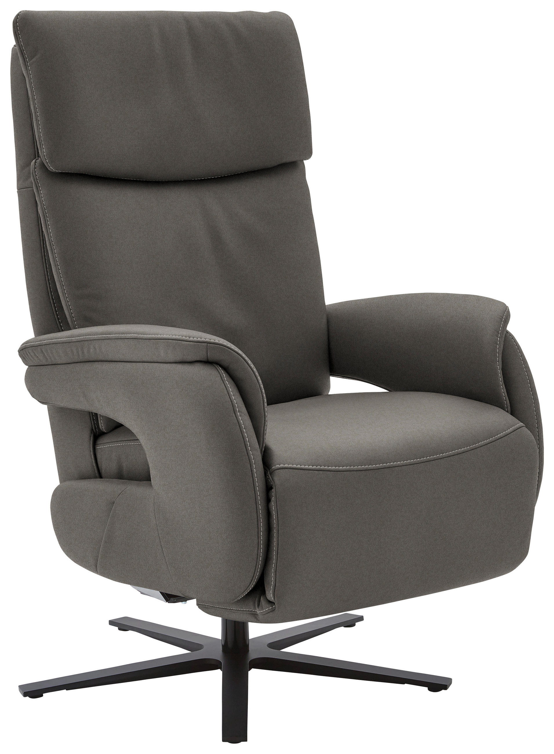 RELAXSESSEL in Textil Schieferfarben  - Schieferfarben/Schwarz, Design, Textil/Metall (70/117/85cm) - Dieter Knoll