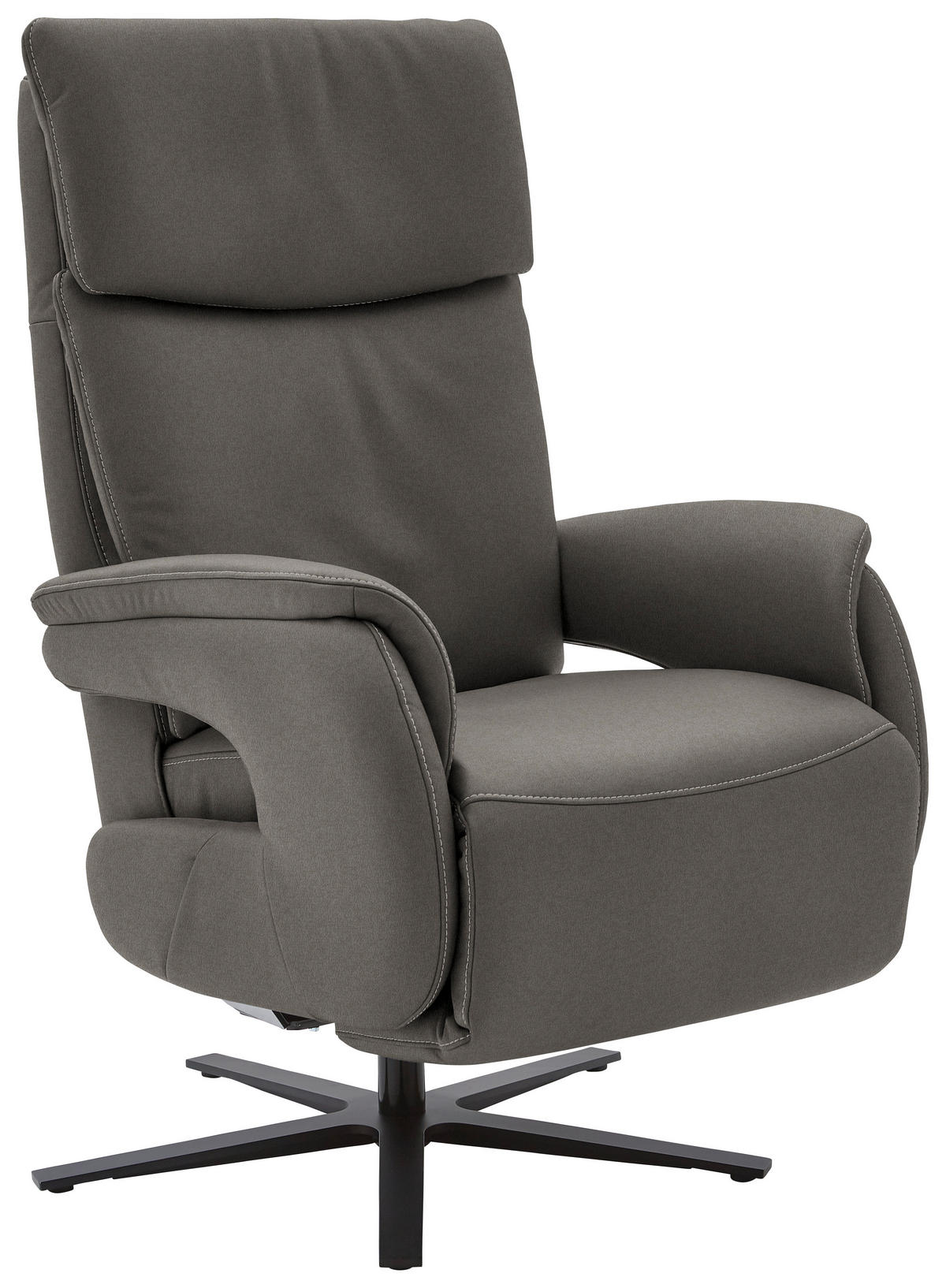 RELAXSESSEL in Textil Schieferfarben  - Schieferfarben/Schwarz, Design, Textil/Metall (70/117/85cm) - Dieter Knoll