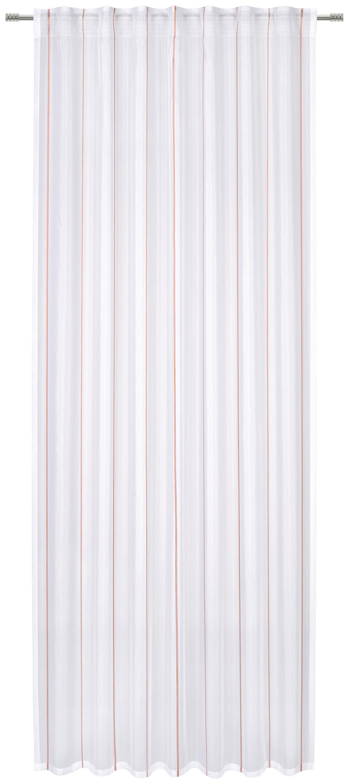 FERTIGVORHANG transparent  - Kupferfarben, Design, Textil (140/255cm) - Novel