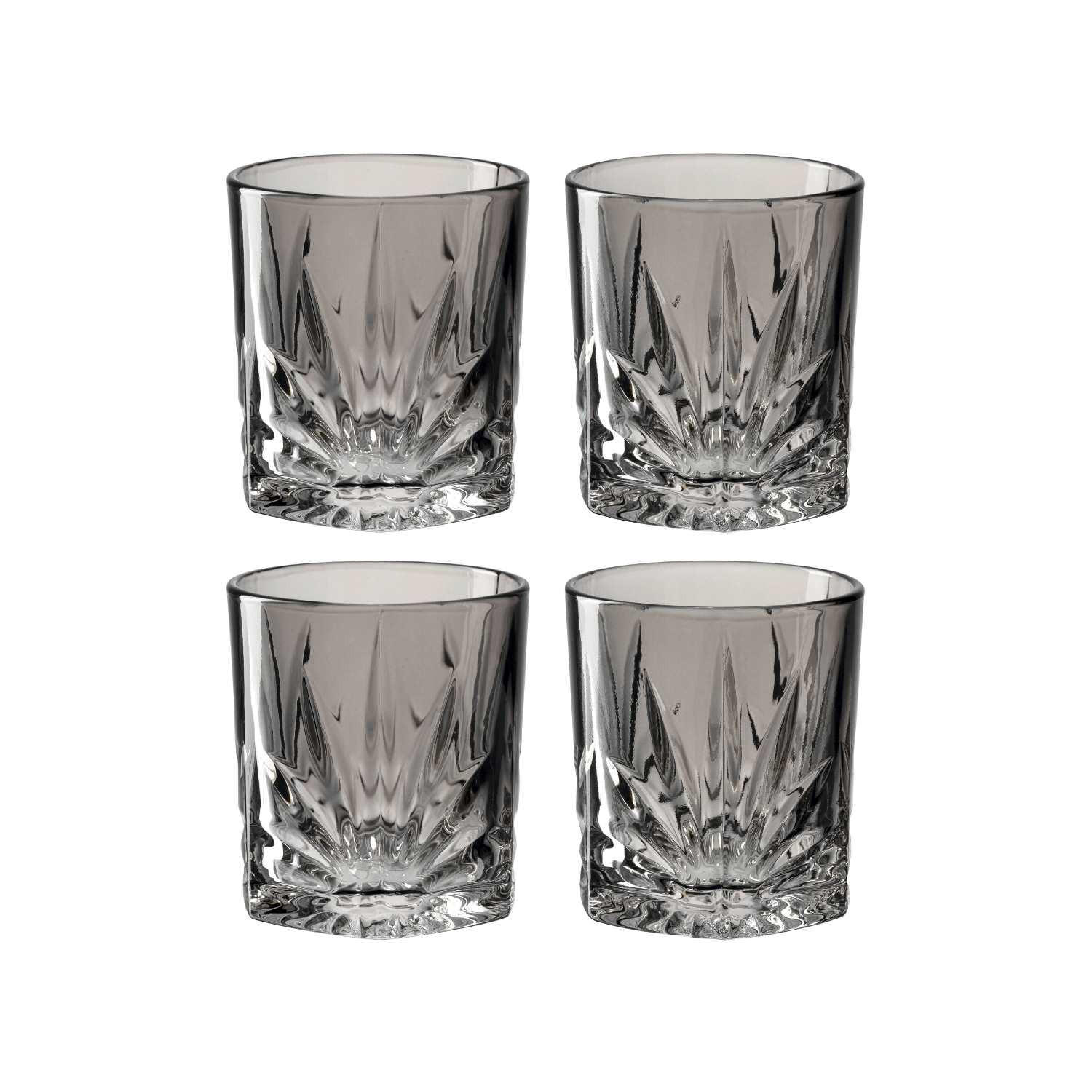 WHISKY-GLÄSERSET 330 ml 4-teilig  - Grau, LIFESTYLE, Glas (8,5/9,5/8,5cm) - Leonardo
