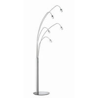 STOJACÍ OBLOUKOVÉ SVÍTIDLO, 205 cm - barvy niklu, Design, kov (205cm) - Fischer & Honsel