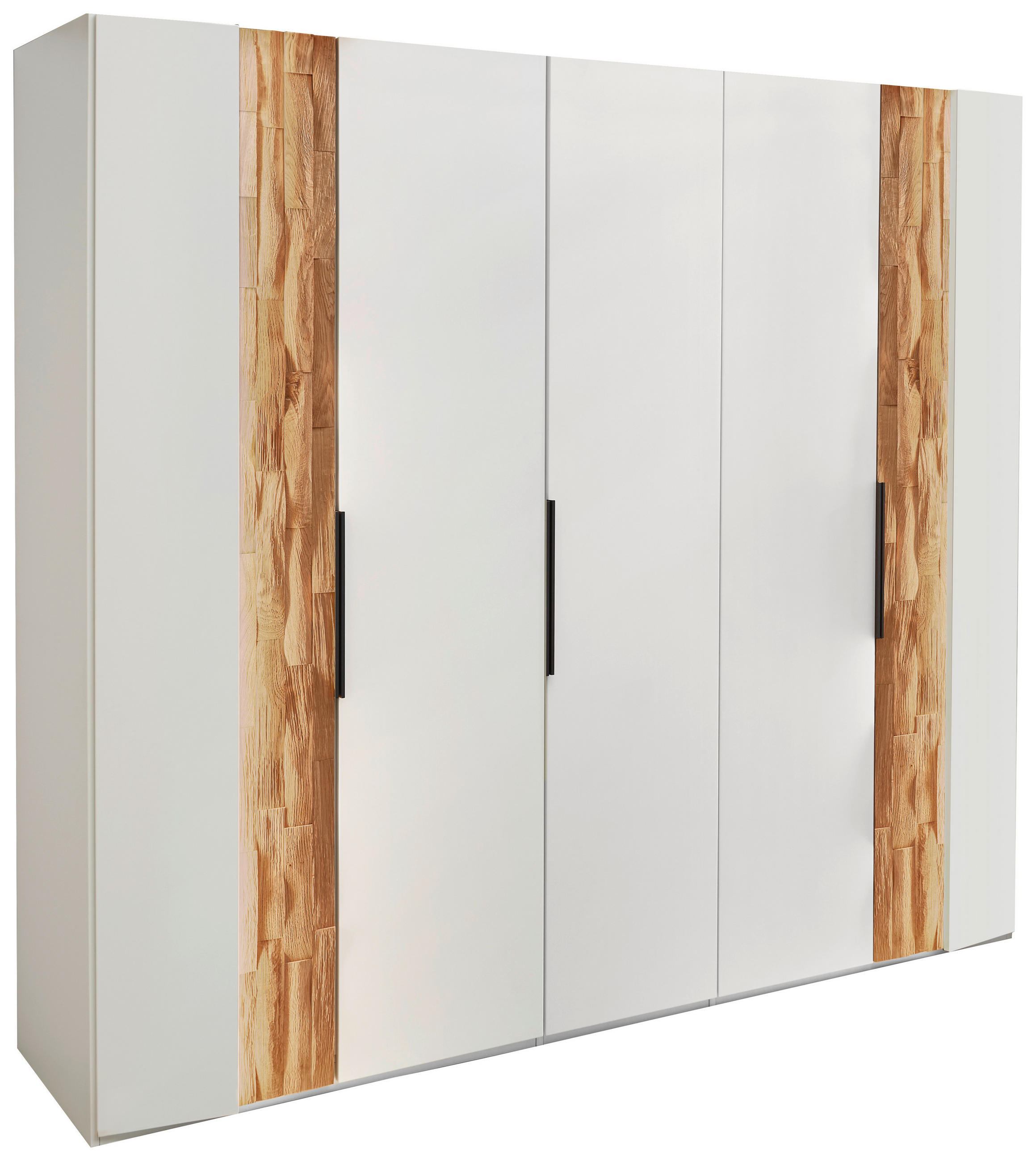 DREHTÜRENSCHRANK 251,9/223,3/62 cm,  in Weiß, Wildeiche, 5-türig  - Wildeiche/Weiß, Design, Holz/Holzwerkstoff (251,9/223,3/62cm) - Dieter Knoll