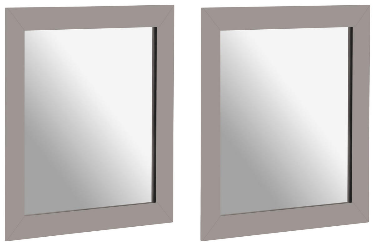 SPIEGELSET 25/25/0,43 cm  - Kaschmir/Greige, Design, Glas/Holzwerkstoff (25/25/0,43cm) - Carryhome