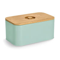 BROTKASTEN 30/18/14 cm  - Mintgrün, Basics, Holz/Metall (30/18/14cm) - Zeller Present