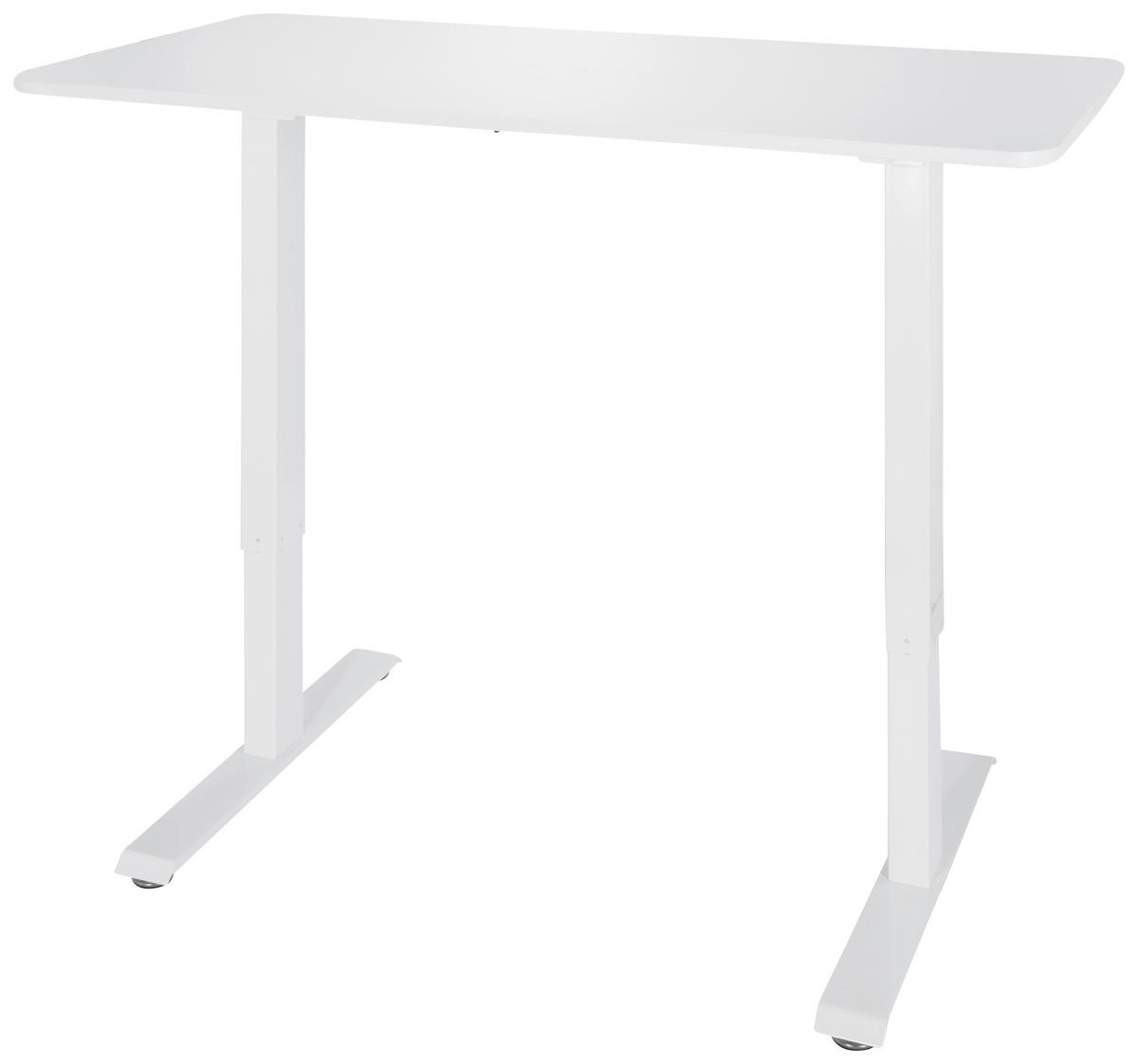 SKRIVBORD  i vit  - vit, Modern, metall/trämaterial (120/74/60cm) - MID.YOU