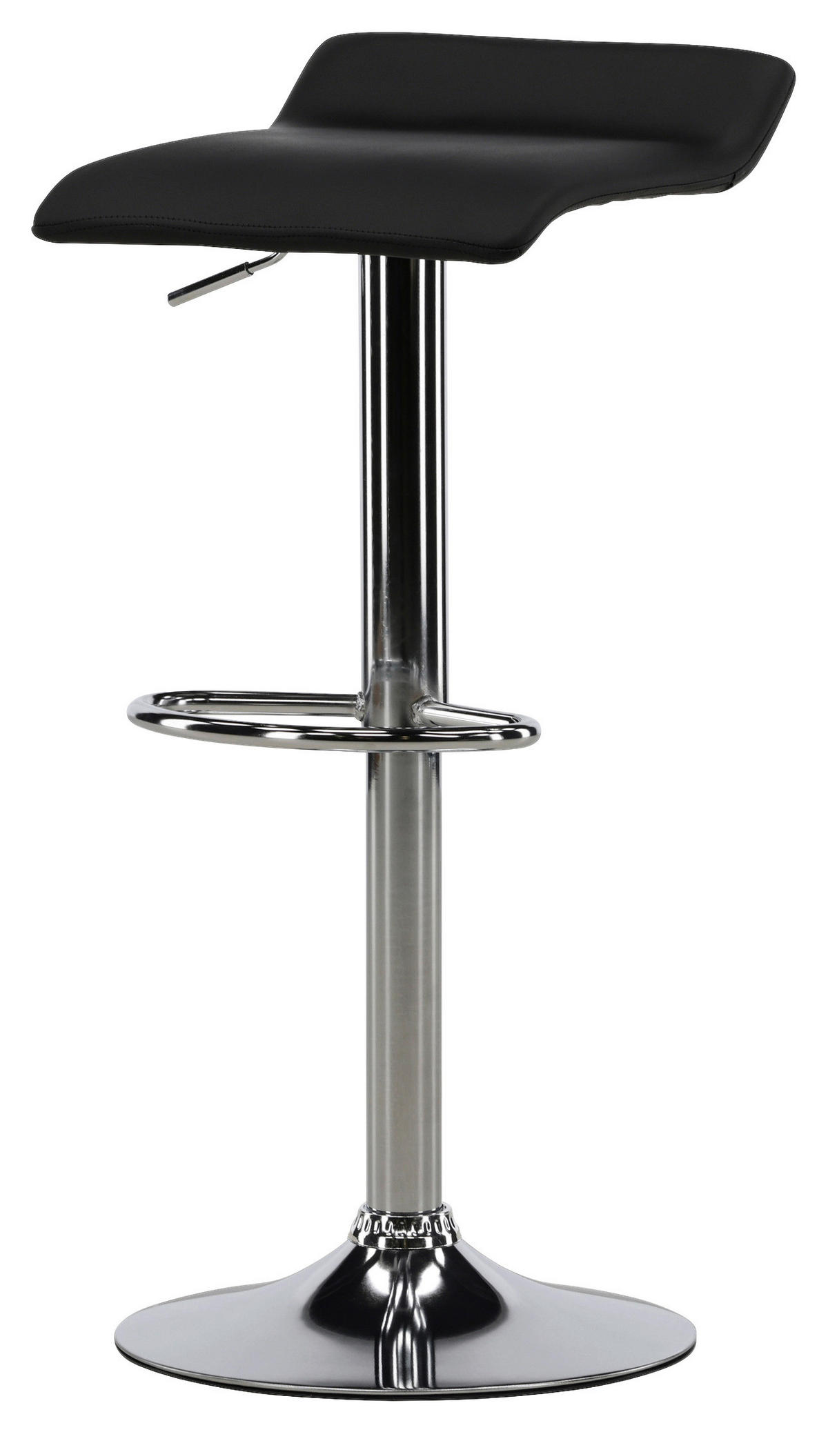 BARHOCKER-SET in Schwarz, Silberfarben  - Silberfarben/Schwarz, Design, Textil/Metall (38/84/38cm) - Livetastic