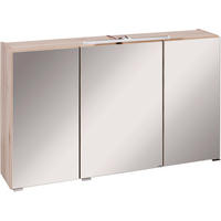 SPIEGELSCHRANK 100/64/20 cm  - Chromfarben/Buchefarben, KONVENTIONELL, Glas/Holzwerkstoff (100/64/20cm) - Xora