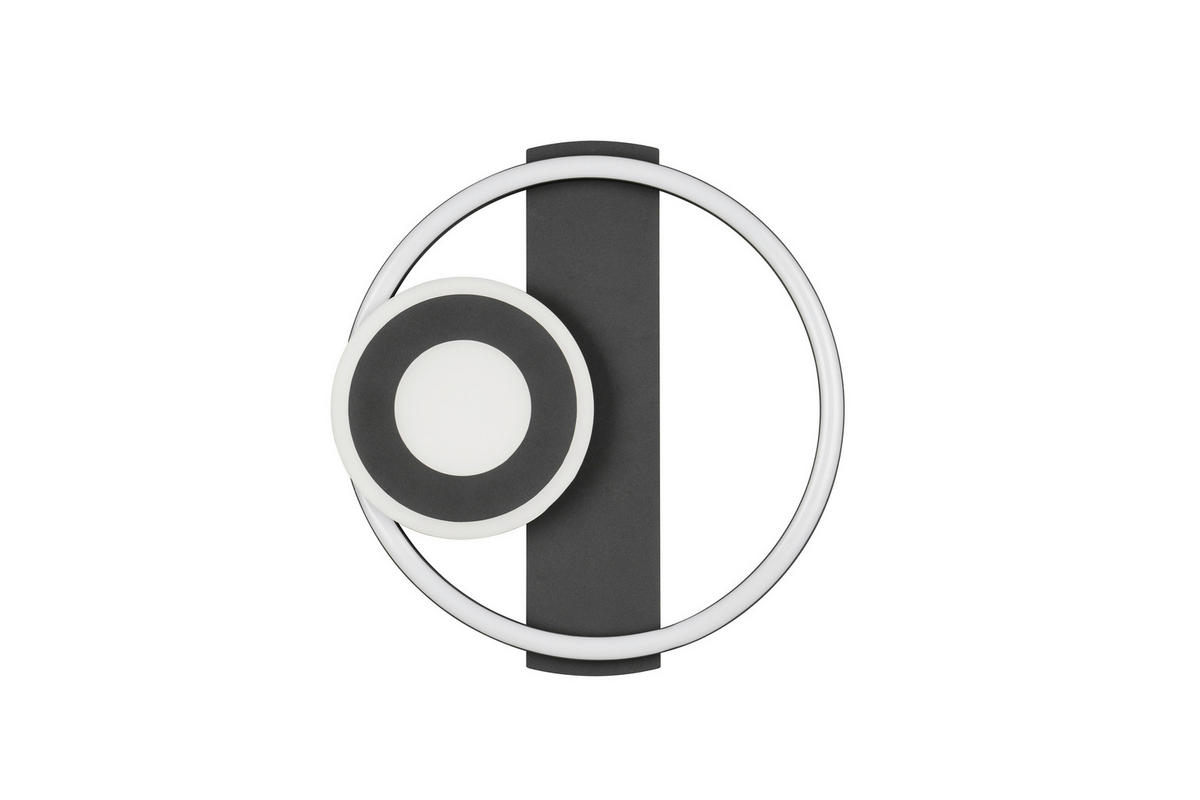 PLAFONIERĂ CU LED - alb/negru, Basics, plastic/metal (32,0/30,5/5,0cm)