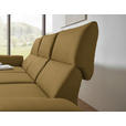 ECKSOFA  in Flachgewebe Schilfgrün Armteilverstellung, Relaxfunktion, Drehsitzfunktion  175-224/255-365 cm  - Schilfgrün/Schwarz, Design, Textil/Metall (175-224/255-365cm) - Dieter Knoll