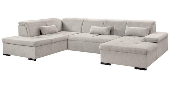 WOHNLANDSCHAFT  in Chenille Beige  - Beige/Grau, KONVENTIONELL, Kunststoff/Textil (188/340/240cm) - Carryhome