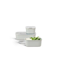 FRISCHHALTEDOSENSET EASYCLIP  - Transparent/Weiß, KONVENTIONELL, Kunststoff (19,9/14,1/14,2cm) - Mepal