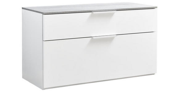 GARDEROBENBANK Grau, Weiß - Weiß/Grau, Design (90/50/35cm) - Carryhome