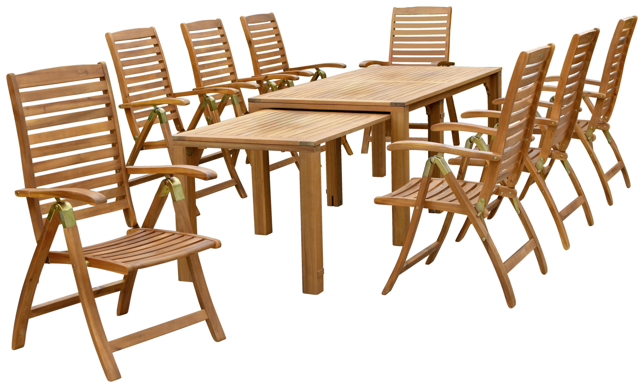 GARTENSET Akazie massiv  - Naturfarben, MODERN, Holz - Gardenson