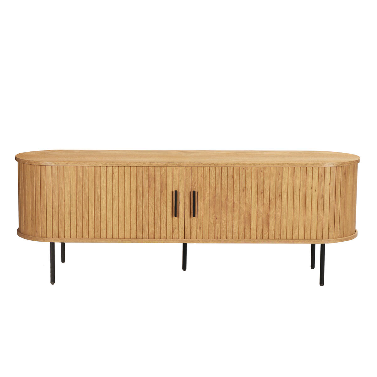 LOWBOARD  in 150/55/40 cm  - Schwarz/Naturfarben, Design, Holzwerkstoff/Metall (150/55/40cm) - Livetastic