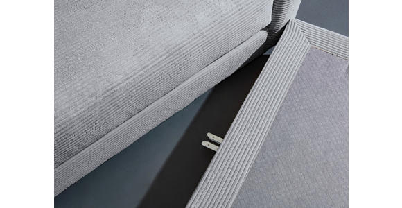 ECKSOFA  in Cord Hellgrau  240/175 cm  - Dunkelgrau/Hellgrau, Design, Kunststoff/Textil (240/175cm) - Xora
