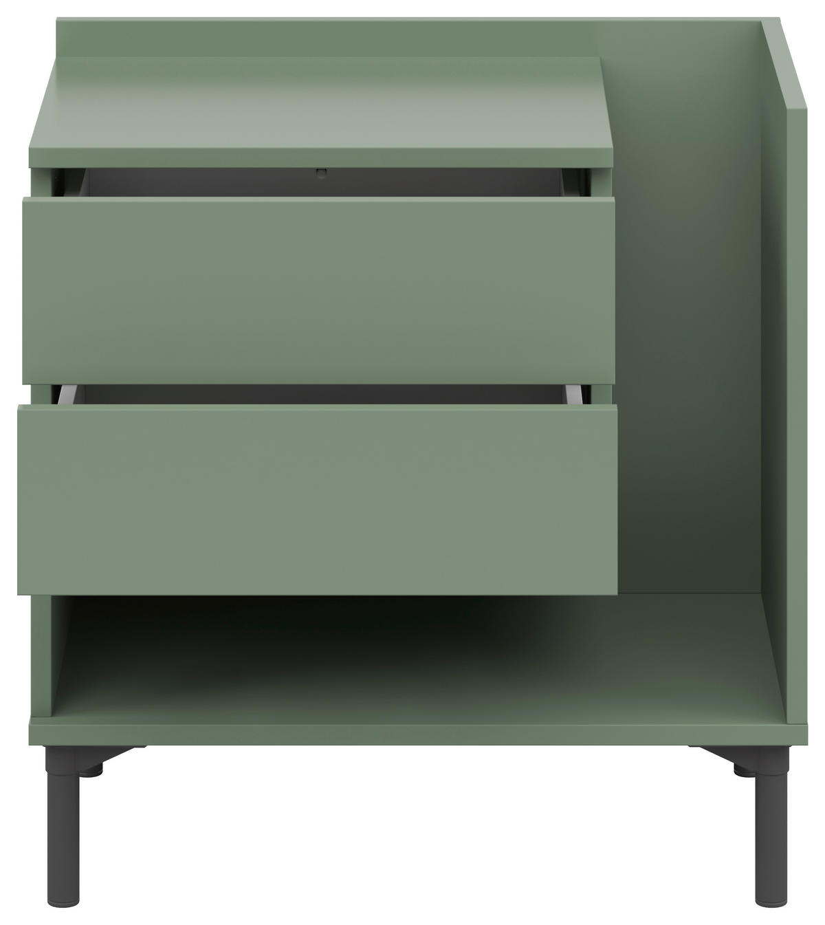 NACHTKÄSTCHEN 60/62/38 cm  in Salbeigrün  - Salbeigrün/Graphitfarben, Design, Holzwerkstoff/Kunststoff (60/62/38cm) - Lomoco
