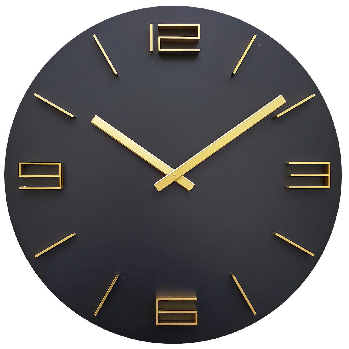 WANDUHR Schwarz, Goldfarben 39,5/39,5/4 cm  - Goldfarben/Schwarz, Basics, Holz (39,5/39,5/4cm) - Nextime