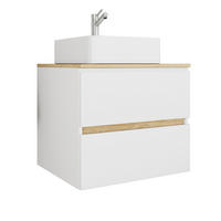 BADEZIMMER 2-teilig  in  - Honigeiche/Weiß, Trend, Keramik/Holzwerkstoff (60/67/51cm) - MID.YOU