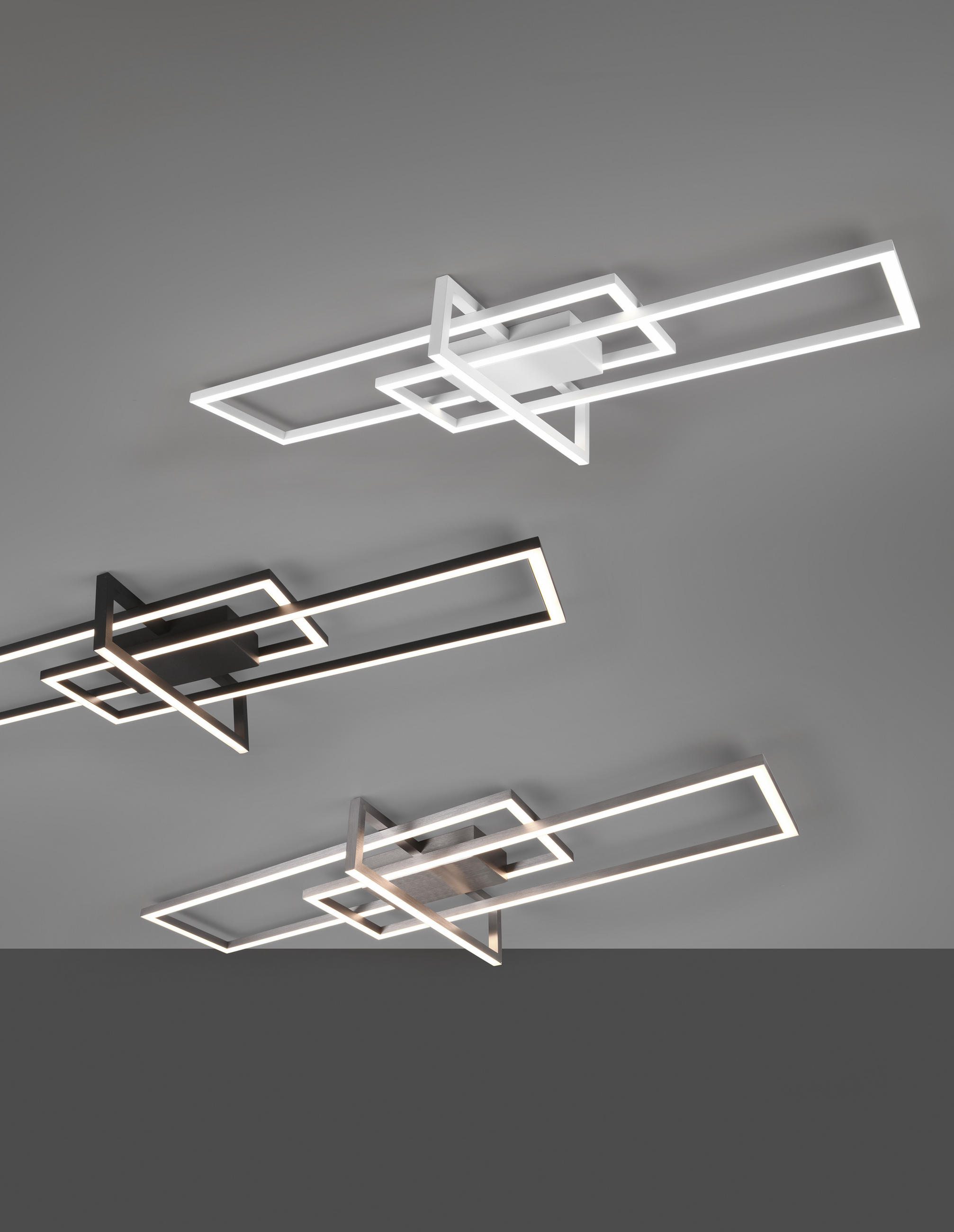 LED-TAKLAMPA Salinas 34 W  - nickelfärgad, Design, metall (100/11/40cm) - Trio Leuchten