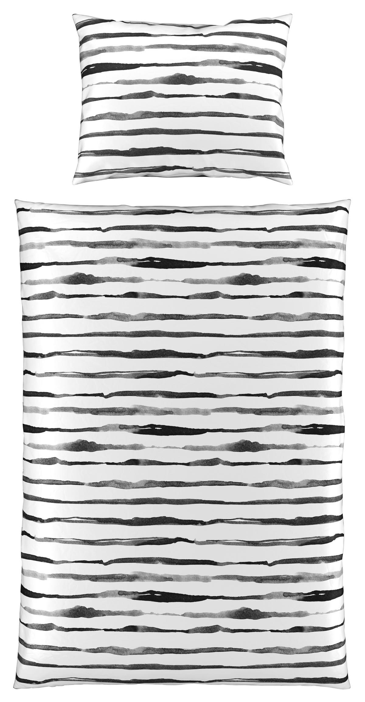POSTELJINA BLANCO 140/200 cm crna, bela  - bela/crna, Trendi, tekstil (140/200cm) - Esposa