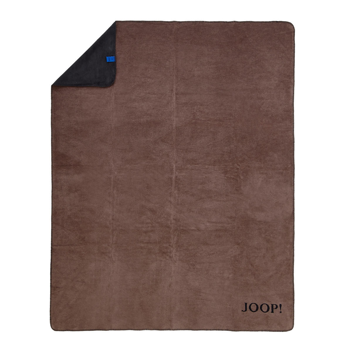 DOMÁCÍ DEKA, bavlna, 150/200 cm - antracitová/šedohnědá, Basics, textil (150/200cm) - Joop!