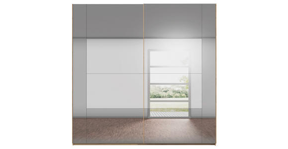 SCHWEBETÜRENSCHRANK 226/223/68 cm 2-türig Eiche Artisan  - Eiche Artisan, Design, Glas/Holzwerkstoff (226/223/68cm) - Xora