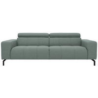 3-SITZER-SOFA in Webstoff Hellblau  - Schwarz/Hellblau, Design, Textil/Metall (238/79/104cm) - MID.YOU