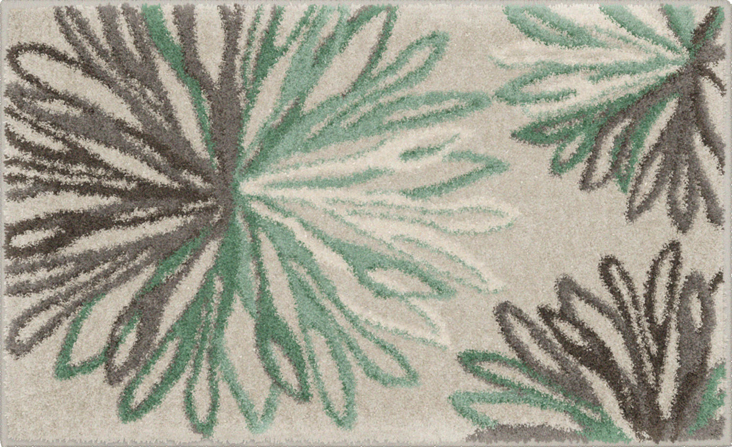 BADTEPPICH Art Grün, Beige 60/100 cm  - Beige/Grün, Basics, Kunststoff/Textil (60/100cm) - Grund