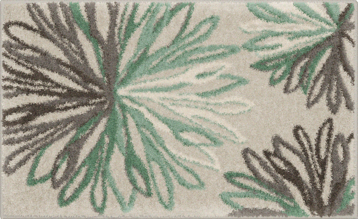 BADTEPPICH Art Grün, Beige 60/100 cm  - Beige/Grün, Basics, Kunststoff/Textil (60/100cm) - Grund