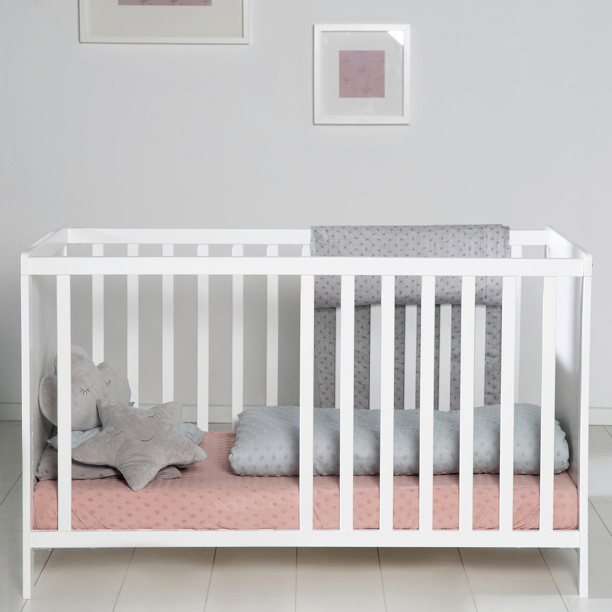 BEISTELLBETT roba Gitterbett / Beistellbett  - Weiß, Basics, Holz/Holzwerkstoff (66/76/121,5cm) - Roba