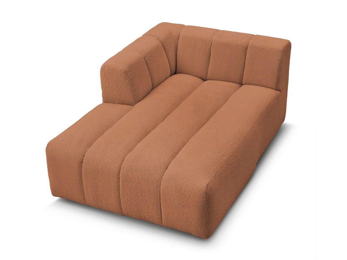 SOFAELEMENT ANNECY Bouclé Orange  - Schwarz/Orange, MODERN, Kunststoff/Textil (120/72/170cm)